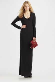 T By Alexander Wang Long-sleeve Maxi Dress - Lyst
