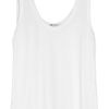T By Alexander Wang Cotton and Modalblend Tank in White - Lyst