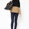 Vince Boat Neck Colorblock Sweater in Black (camel) - Lyst