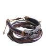 Asos Collection Asos Eagle Leather Wrap Around Cuff Bracelet in Purple for Men (blackpurple) - Lyst