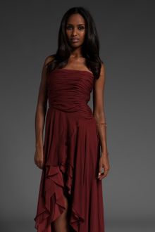 Haute Hippie Bustier Drape Gown - Lyst