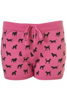 Topshop Dog Print Knit Shorts - Lyst