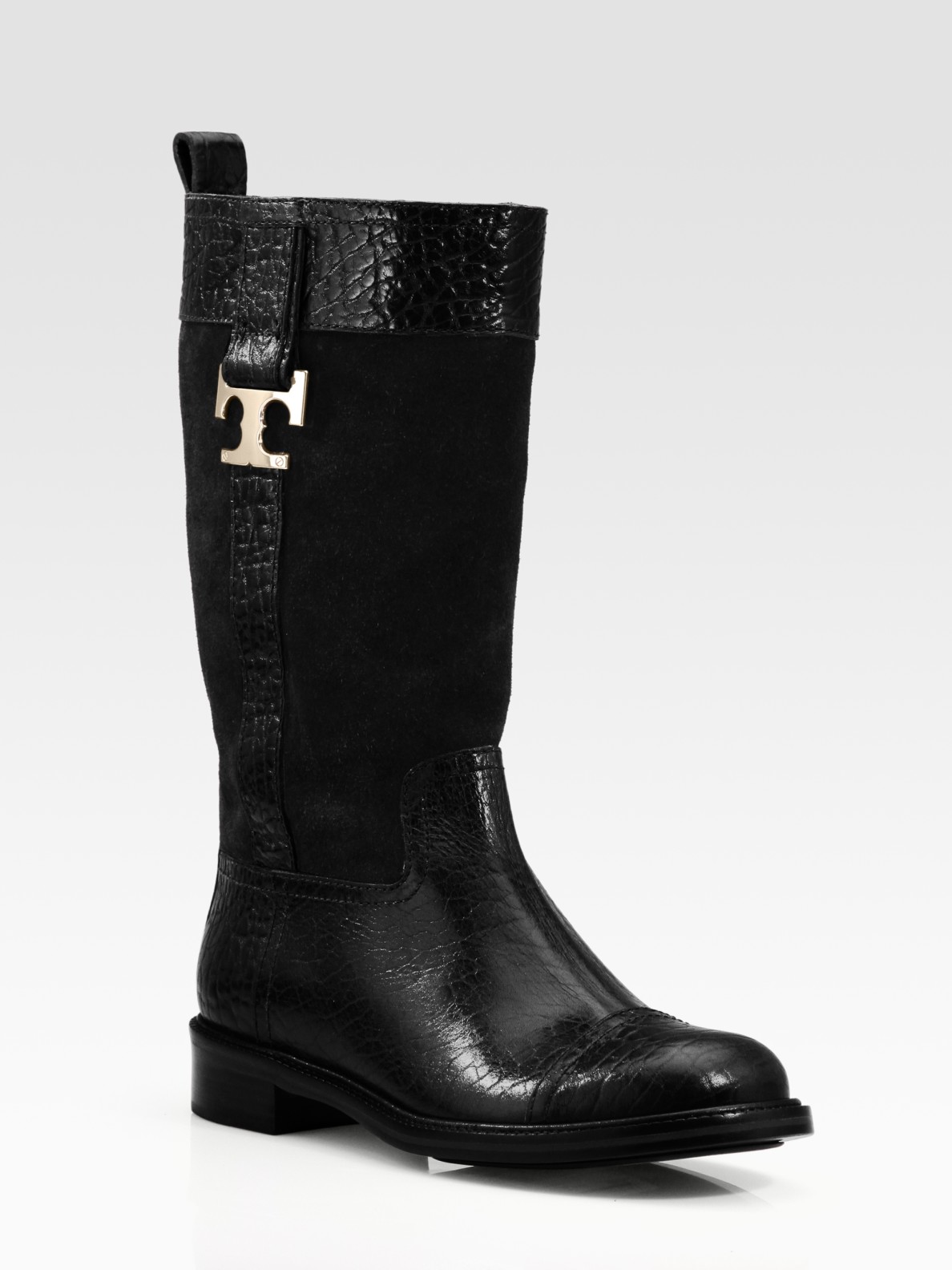 tory burch flat boots sale