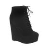 Asos Asos Ablaze Super High Wedge in Black - Lyst