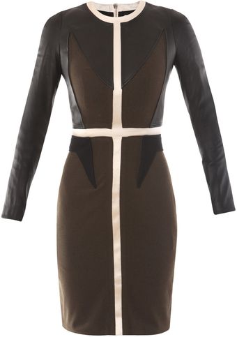  Leather and Wool Dress 