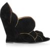 Yves Saint Laurent Jinny Suede Wedges in Black - Lyst