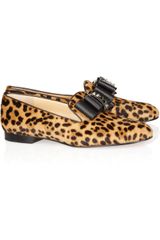 Christian Louboutin Dufferin Embellished Calf Hair Loafers