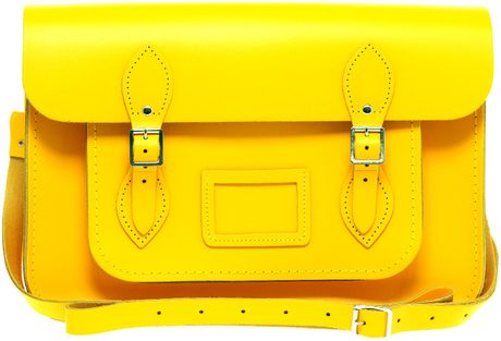 Cambridge Satchel Company The Cambridge Satchel Company 14 Leather Satchel in Yellow for Men - Lyst
