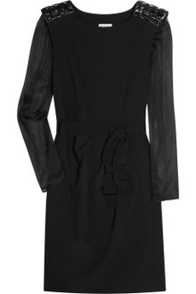 Philosophy di Alberta Ferretti Bead-embellished Twill Dress - Lyst