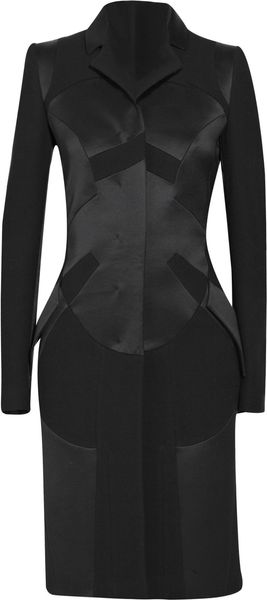 Antonio Berardi Paneled Woolblend Coat in Black - Lyst