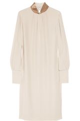 Chloé Embellished Silk Crepe De Chine Dress