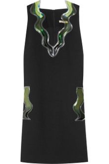Christopher Kane Short Samantha Aqua Wool-crepe Dress - Lyst
