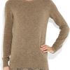 Clu Lacetrimmed Woolblend Sweater in Khaki (brown) - Lyst