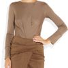 Donna Karan New York Convertible Satinjersey Bodysuit in Brown (champagne) - Lyst