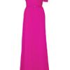 Oscar De La Renta Asymmetric Draped Silkchiffon Gown in Purple (fuchsia) - Lyst