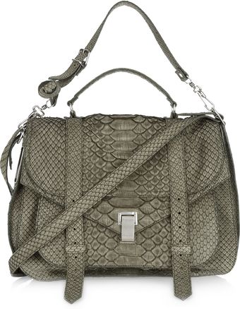 Proenza Schouler Ps1 Extra Large Brushed-python Satchel - Lyst