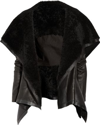 Rick Owens Belted Shearling Jacket - Lyst