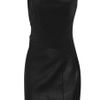 Thakoon Leather and Brushedcrepe Asymmetric Dress in Black - Lyst