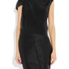Thakoon Leather and Brushedcrepe Asymmetric Dress in Black - Lyst