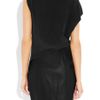 Thakoon Leather and Brushedcrepe Asymmetric Dress in Black - Lyst