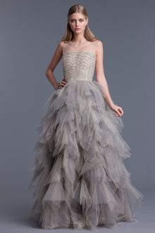 Oscar de la Renta Tulle Sleeveless Gown - Lyst