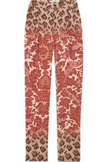 Clements Ribeiro Printed Silk-damask Pants - Lyst