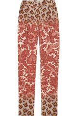 Clements Ribeiro Printed Silk-damask Pants
