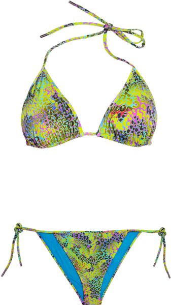 Matthew Williamson Leopardprint Triangle Bikini in Multicolor (leopard) - Lyst