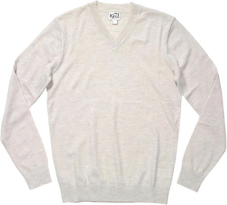 Reiss Lambswool Knit in Beige for Men (ecru) - Lyst