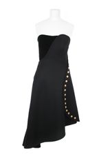 Alexander McQueen Light Felt Military Asymmetric Bustier Dress