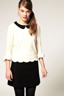 ASOS Collection Asos Scallop Hem T-shirt - Lyst