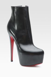 Christian Louboutin Leather Platform Ankle Boots - Lyst