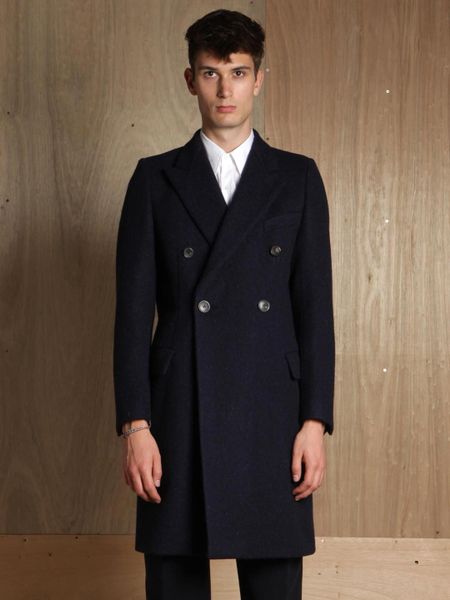 Dries Van Noten Mens Rayce Coat in Blue for Men - Lyst