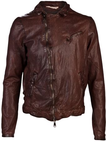 Giorgio Brato Zip Leather Jacket - Lyst
