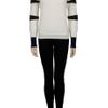 Gryphon Slash Crew Neck Jumper in White (ivory) - Lyst