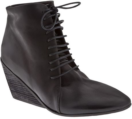 Marsell Wedge Ankle Boot in Black