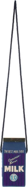 Olympia Le-tan Embroidered Cotton Milk Clutch in Blue (white) - Lyst