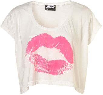 Topshop Big Lips Crop Top By Illustrated People** - Lyst
