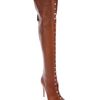 Valentino Long Studded Boot in Brown - Lyst