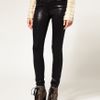 Asos Collection Asos Wet Look Black Skinny Jeans in Black - Lyst
