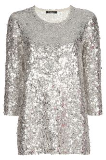 Balmain Metallic Top - Lyst