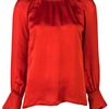 Derek Lam Long Sleeve Blouse in Red - Lyst