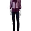 Halston Heritage Polka Dot Blouse in Purple (black) - Lyst