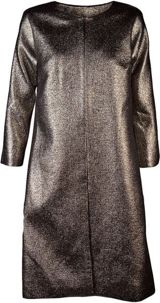 Lela Rose Metallic Tweed Coat - Lyst