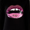 Markus Lupfer Lara Lip Sequin Jumper in Black - Lyst