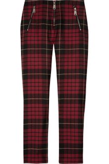 McQ by Alexander McQueen Tartan Wool-twill Cropped Pants - Lyst