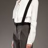 Msgm Long Sleeve Drape Neck Shirt in White - Lyst