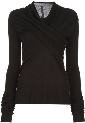 Rick Owens Twisted Fine Knit Top - Lyst