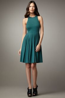 Tibi Pleated Wool Jersey Dress - Lyst