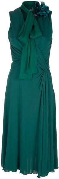 Gucci Sleeveless Dress in Green - Lyst